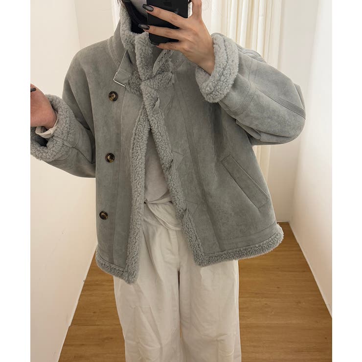 ムートンボアジャケット フェイクムートン ボアジャケット | COCOMOMO | 詳細画像4 