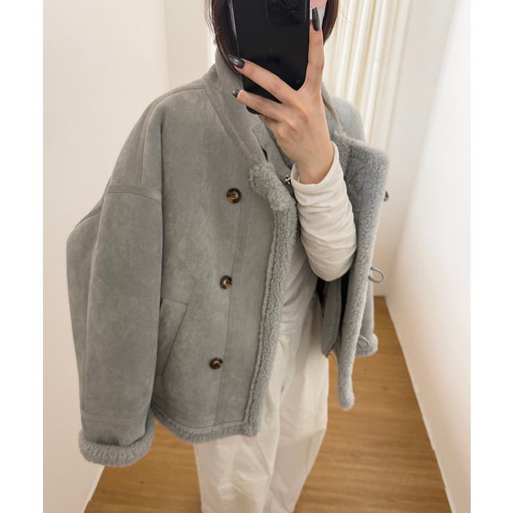 ムートンボアジャケット フェイクムートン ボアジャケット | COCOMOMO | 詳細画像5 