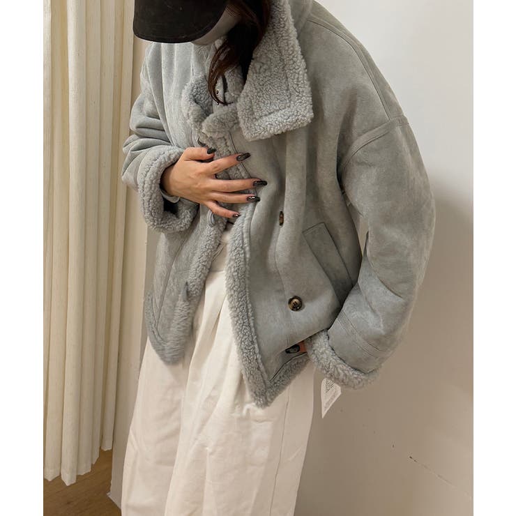 ムートンボアジャケット フェイクムートン ボアジャケット | COCOMOMO | 詳細画像6 