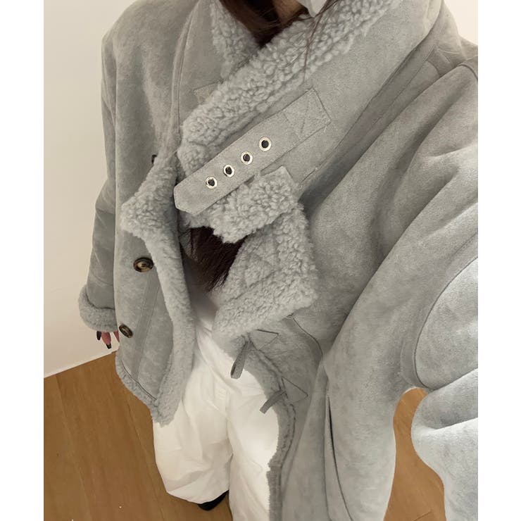 ムートンボアジャケット フェイクムートン ボアジャケット | COCOMOMO | 詳細画像7 