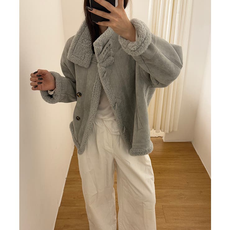 ムートンボアジャケット フェイクムートン ボアジャケット | COCOMOMO | 詳細画像8 