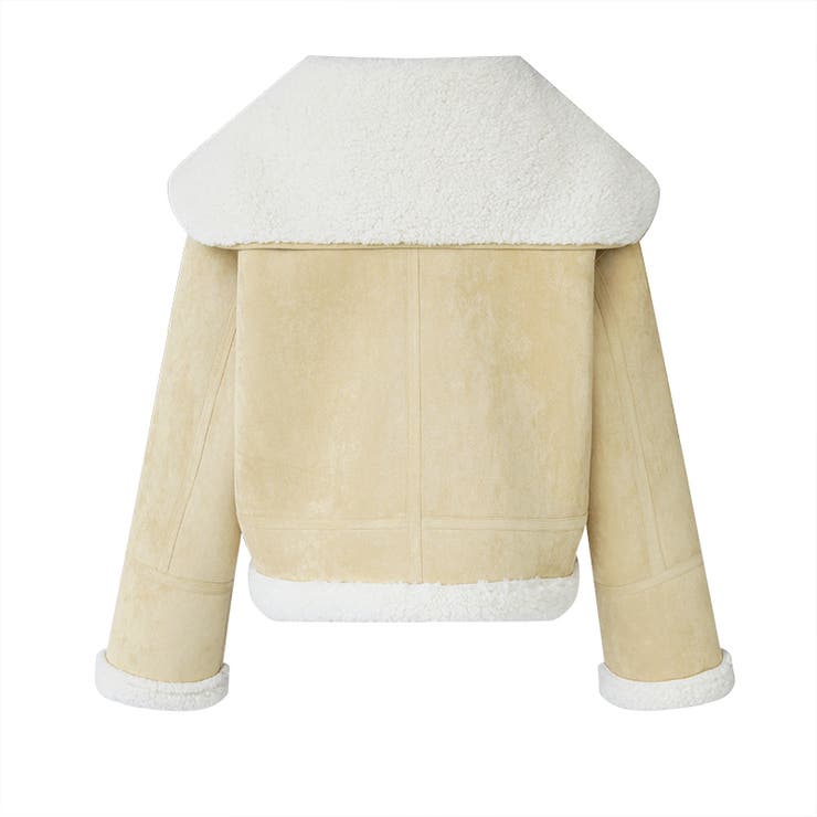 ビッグカラームートンジャケット フェイクムートン ボアジャケット | COCOMOMO | 詳細画像30 