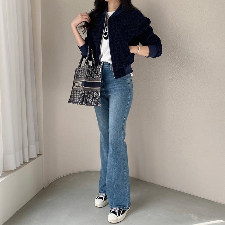 ツイードブルゾン ノーカラージャケット ブルゾン | COCOMOMO | 詳細画像8 