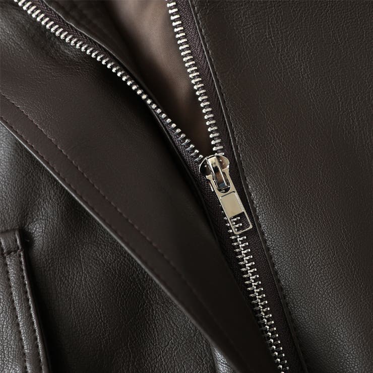 フェイクレザージャケット アウター ブルゾン | COCOMOMO | 詳細画像21 