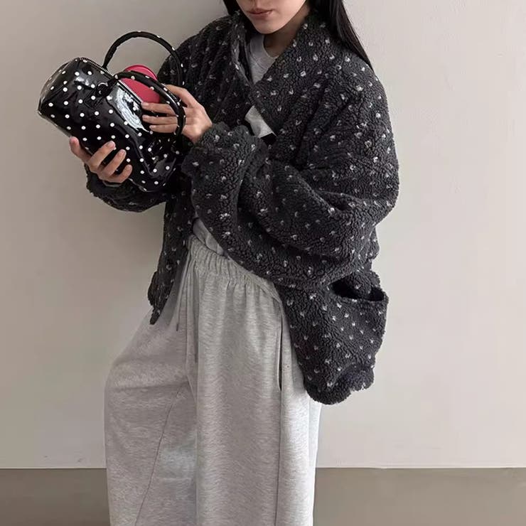 ドットボアジャケット ボアジャケット ブルゾン | COCOMOMO | 詳細画像11 