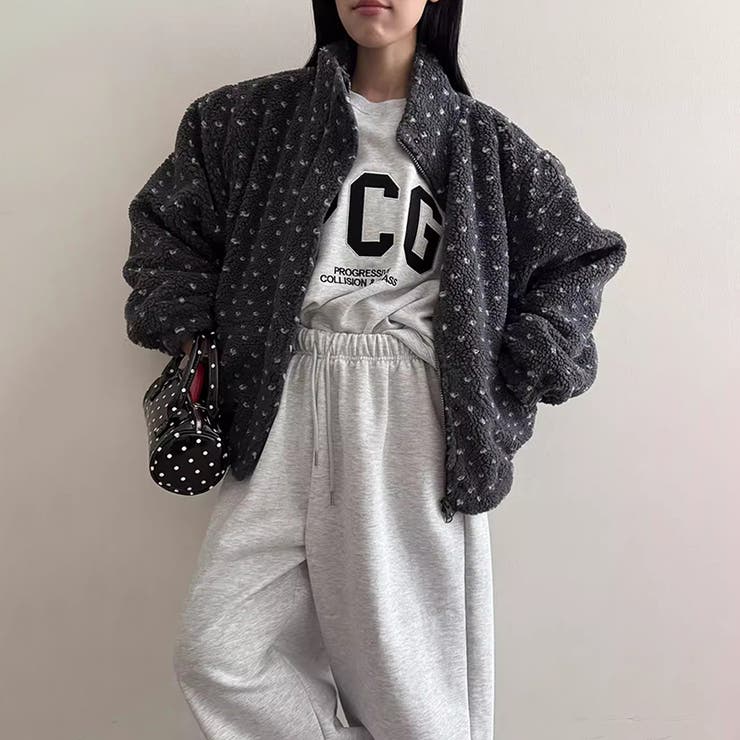 ドットボアジャケット ボアジャケット ブルゾン | COCOMOMO | 詳細画像16 