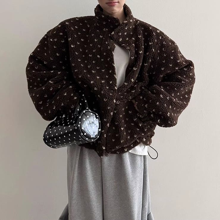 ドットボアジャケット ボアジャケット ブルゾン | COCOMOMO | 詳細画像17 