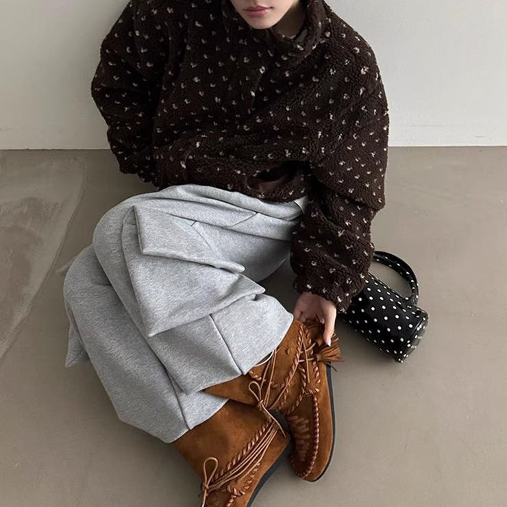 ドットボアジャケット ボアジャケット ブルゾン | COCOMOMO | 詳細画像18 