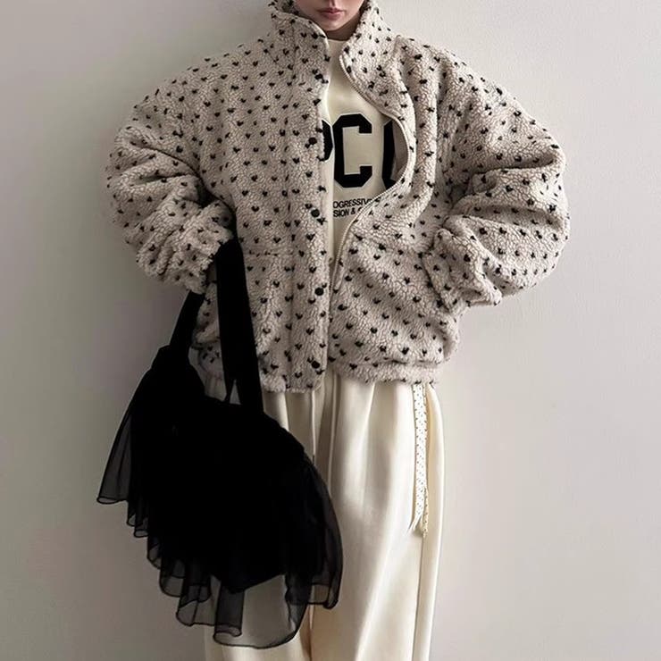 ドットボアジャケット ボアジャケット ブルゾン | COCOMOMO | 詳細画像7 