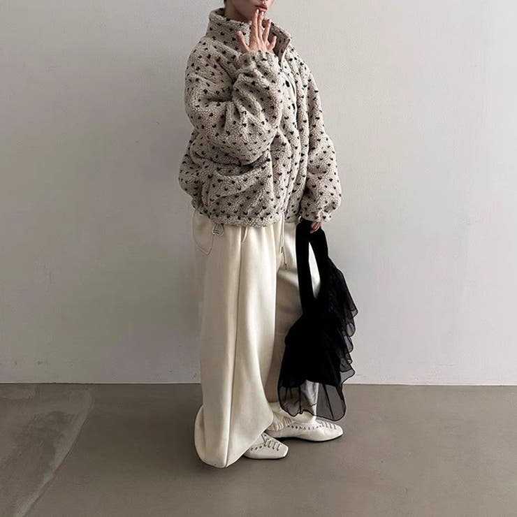 ドットボアジャケット ボアジャケット ブルゾン | COCOMOMO | 詳細画像8 