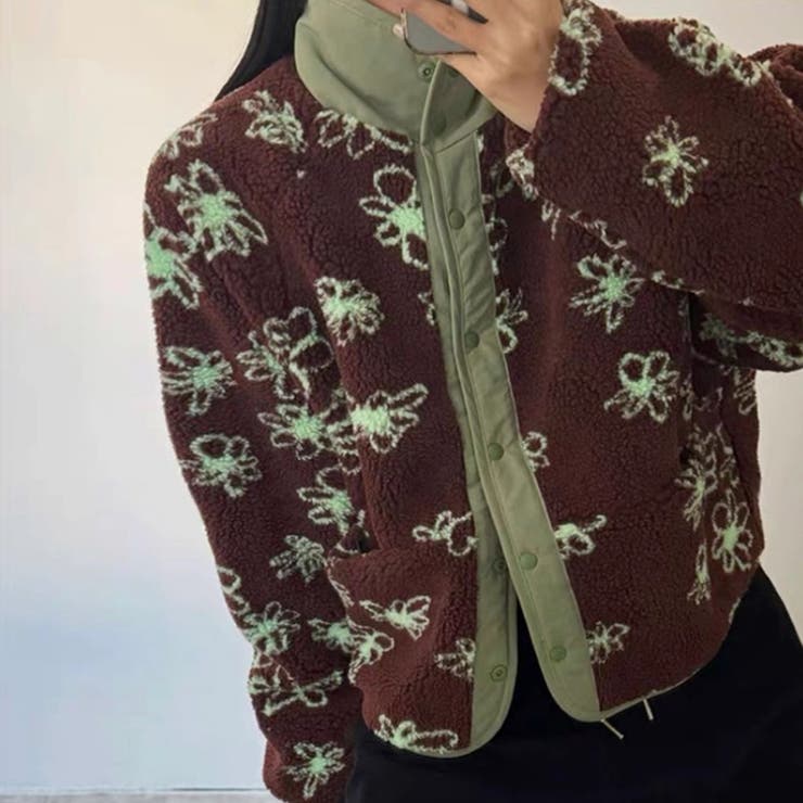 リバーシブルボアブルゾン ボアジャケット アウター | COCOMOMO | 詳細画像10 