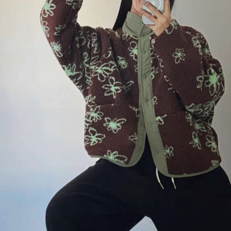 リバーシブルボアブルゾン ボアジャケット アウター | COCOMOMO | 詳細画像11 