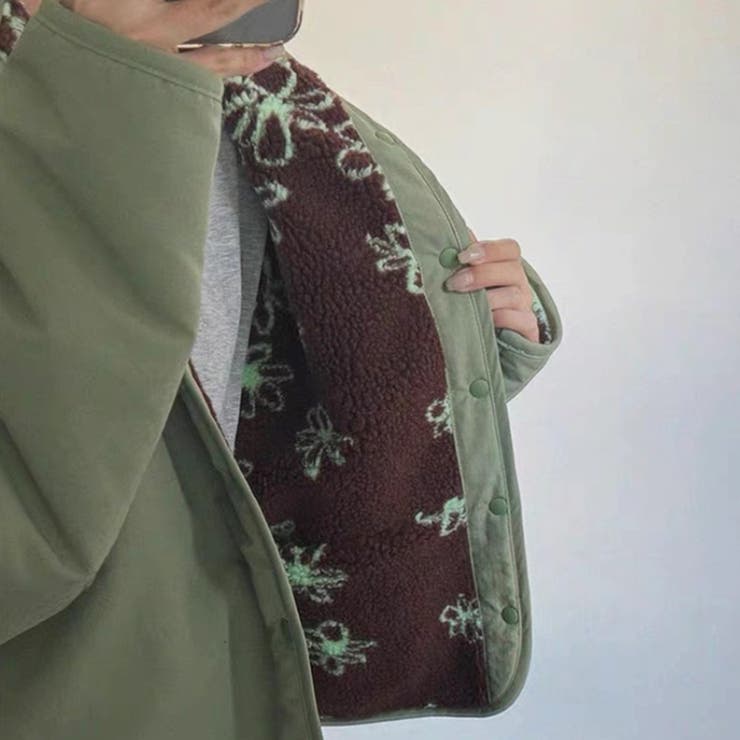 リバーシブルボアブルゾン ボアジャケット アウター | COCOMOMO | 詳細画像15 