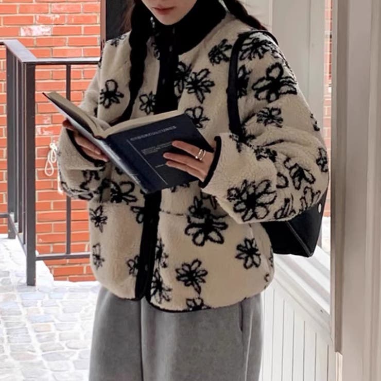 リバーシブルボアブルゾン ボアジャケット アウター | COCOMOMO | 詳細画像3 