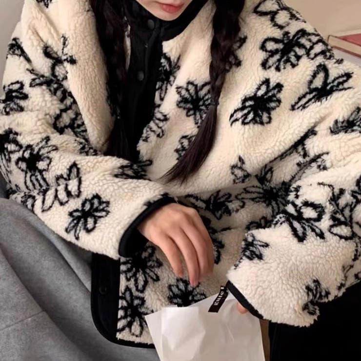 リバーシブルボアブルゾン ボアジャケット アウター | COCOMOMO | 詳細画像4 