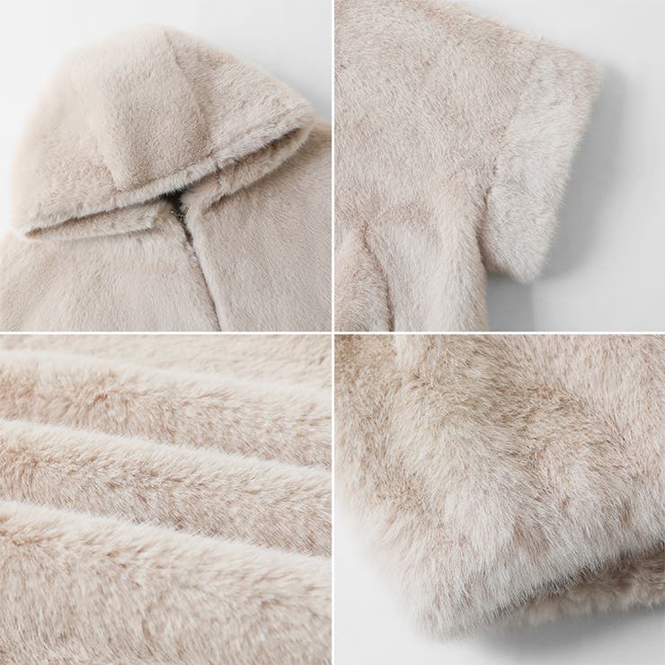 ふわふわフェイクファーブルゾン ショートブルゾン ファーコート | COCOMOMO | 詳細画像15 