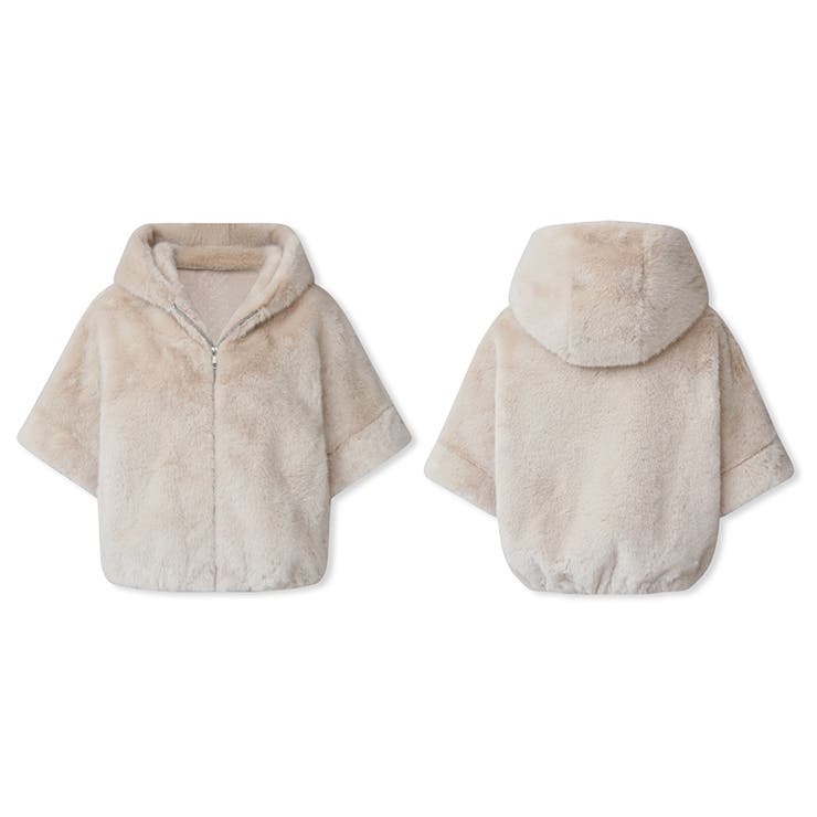 ふわふわフェイクファーブルゾン ショートブルゾン ファーコート | COCOMOMO | 詳細画像19 