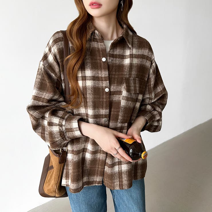 チェックシャツ ネルシャツ オーバーサイズ | COCOMOMO | 詳細画像11 