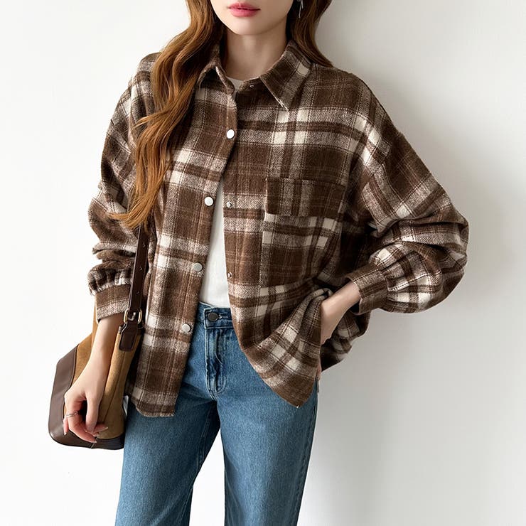 チェックシャツ ネルシャツ オーバーサイズ | COCOMOMO | 詳細画像13 