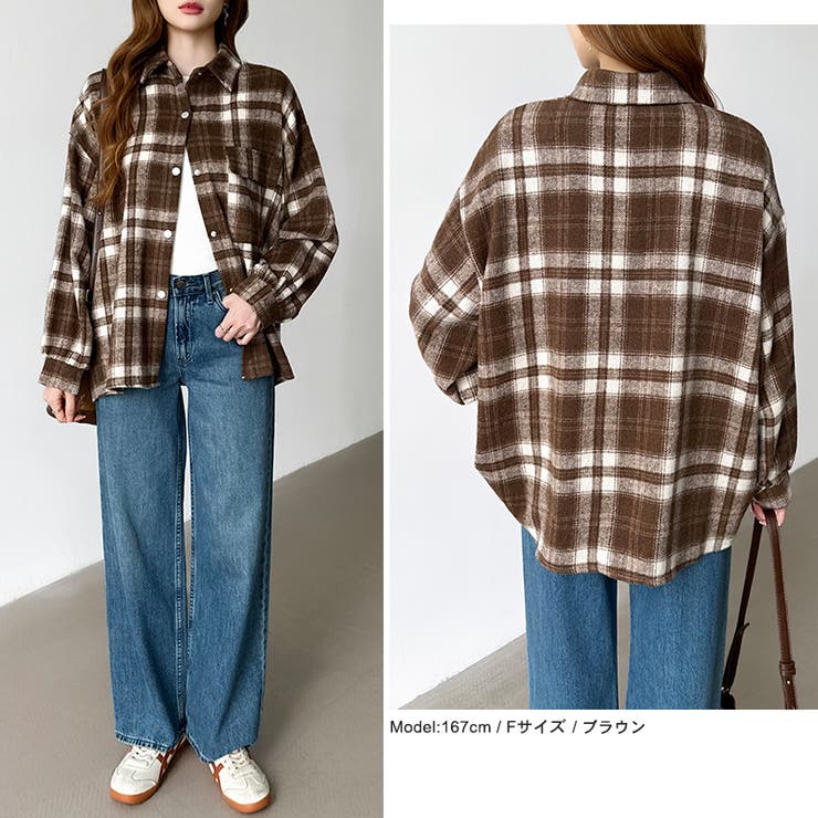 チェックシャツ ネルシャツ オーバーサイズ | COCOMOMO | 詳細画像15 