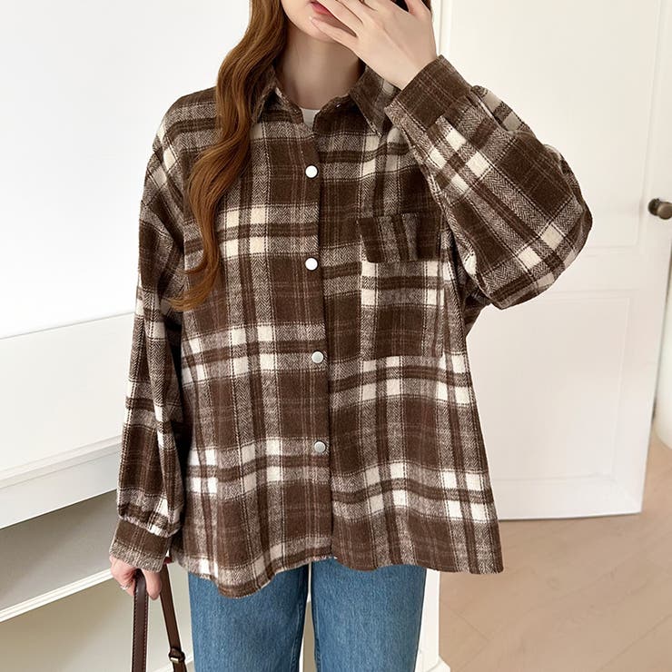 チェックシャツ ネルシャツ オーバーサイズ | COCOMOMO | 詳細画像16 