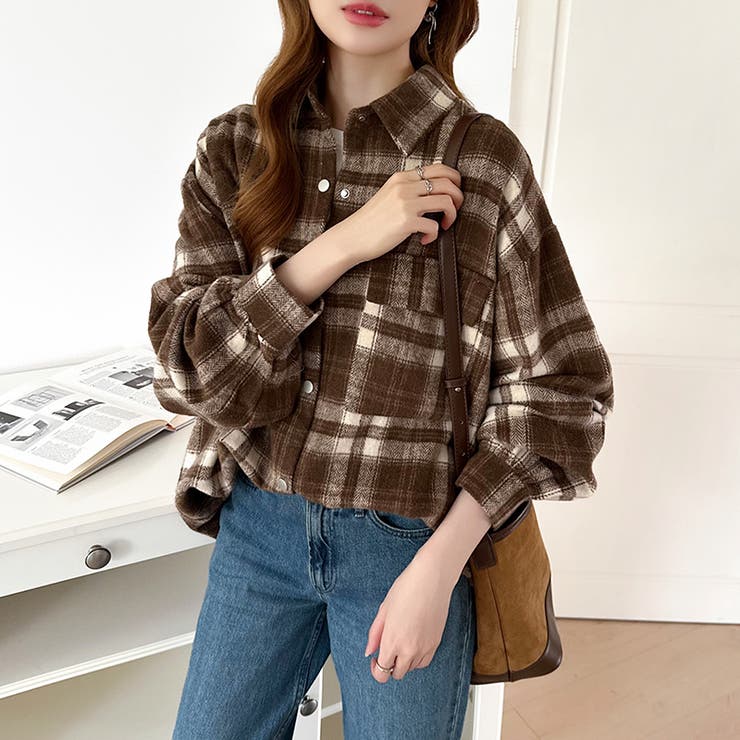 チェックシャツ ネルシャツ オーバーサイズ | COCOMOMO | 詳細画像18 