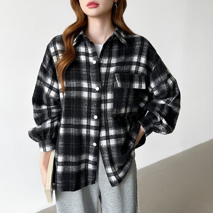 チェックシャツ ネルシャツ オーバーサイズ | COCOMOMO | 詳細画像4 