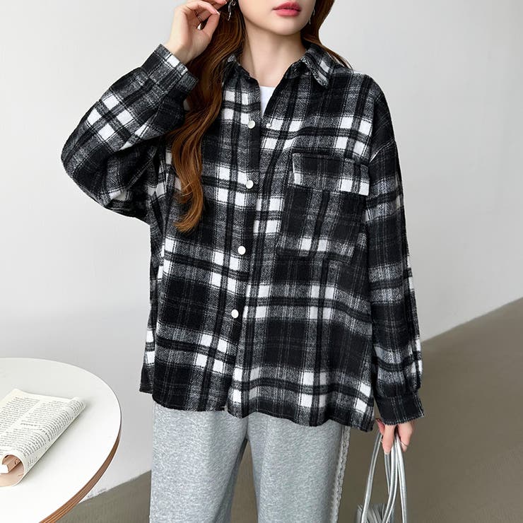 チェックシャツ ネルシャツ オーバーサイズ | COCOMOMO | 詳細画像5 