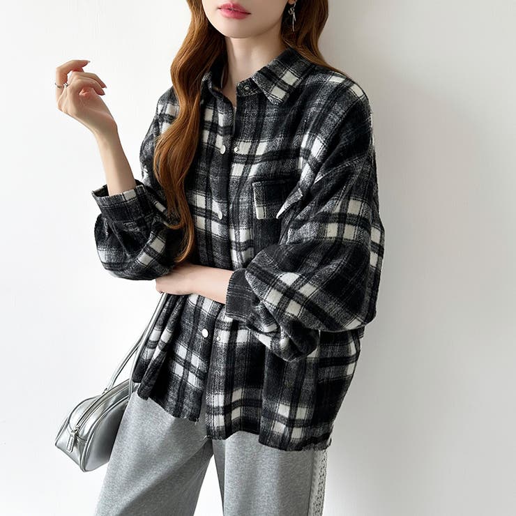 チェックシャツ ネルシャツ オーバーサイズ | COCOMOMO | 詳細画像8 