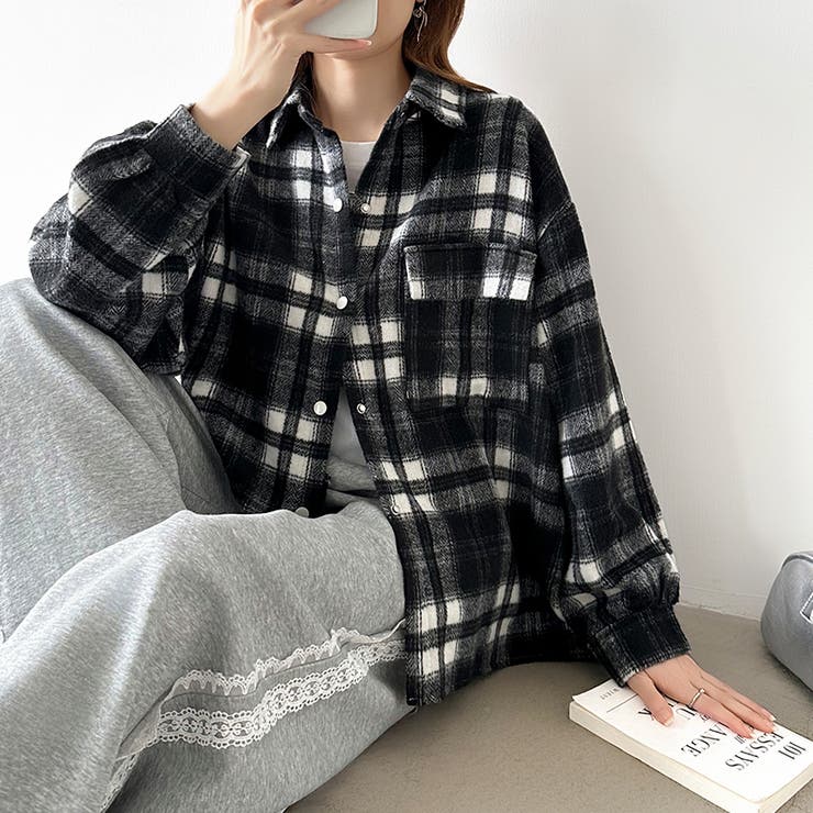 チェックシャツ ネルシャツ オーバーサイズ | COCOMOMO | 詳細画像9 