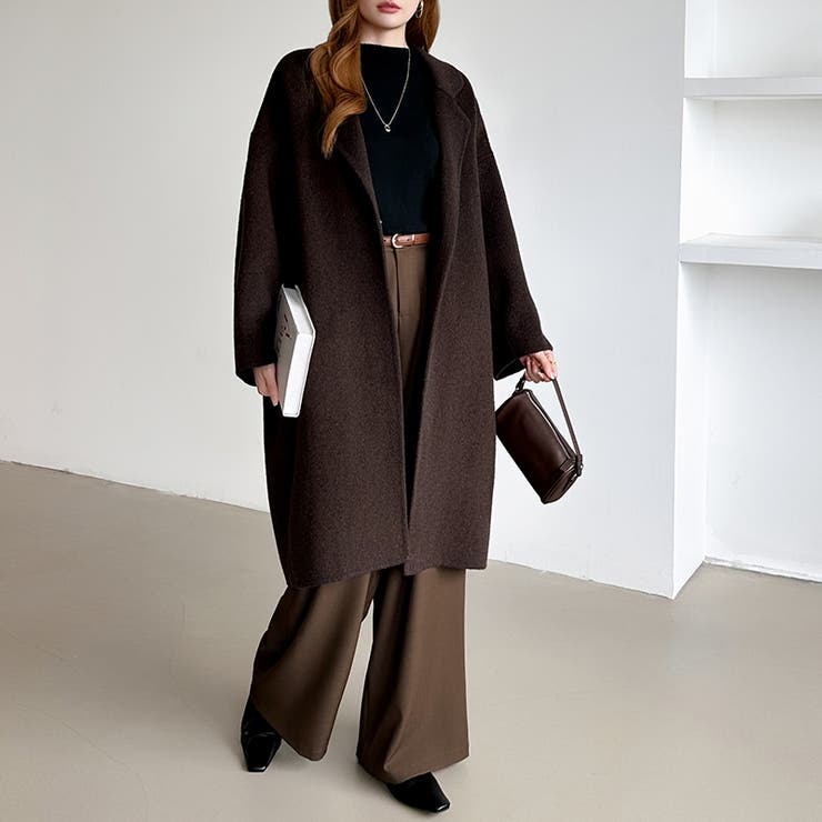 大人きれいめコート ウールコート ロングコート | COCOMOMO | 詳細画像13 