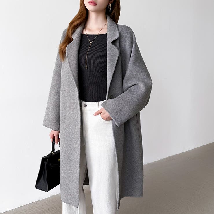 大人きれいめコート ウールコート ロングコート | COCOMOMO | 詳細画像16 