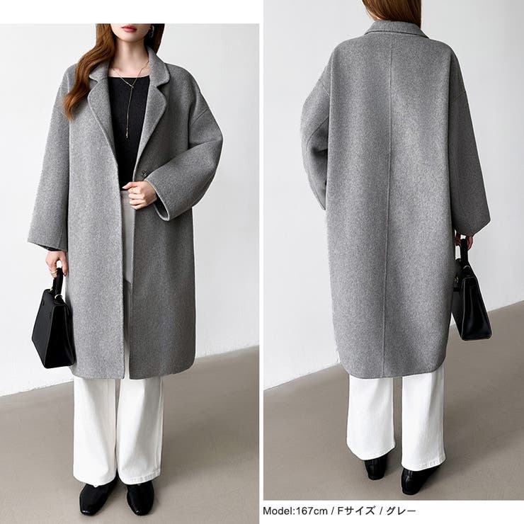 大人きれいめコート ウールコート ロングコート | COCOMOMO | 詳細画像20 