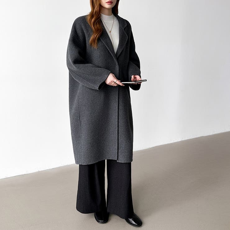 大人きれいめコート ウールコート ロングコート | COCOMOMO | 詳細画像43 