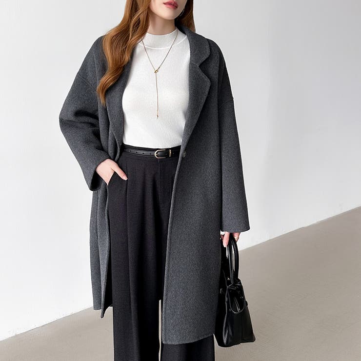 大人きれいめコート ウールコート ロングコート | COCOMOMO | 詳細画像46 