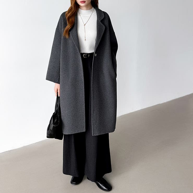 大人きれいめコート ウールコート ロングコート | COCOMOMO | 詳細画像47 