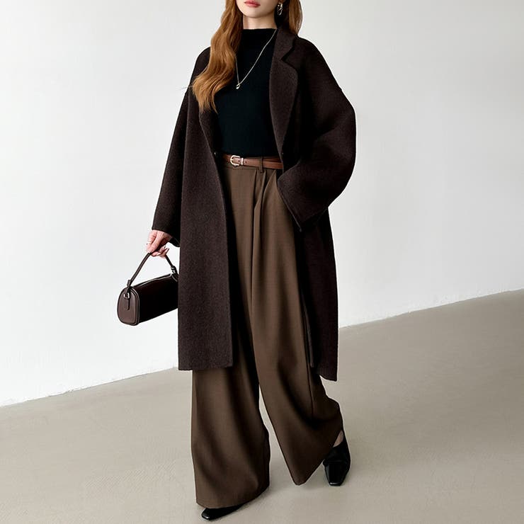 大人きれいめコート ウールコート ロングコート[品番：COCW0006707