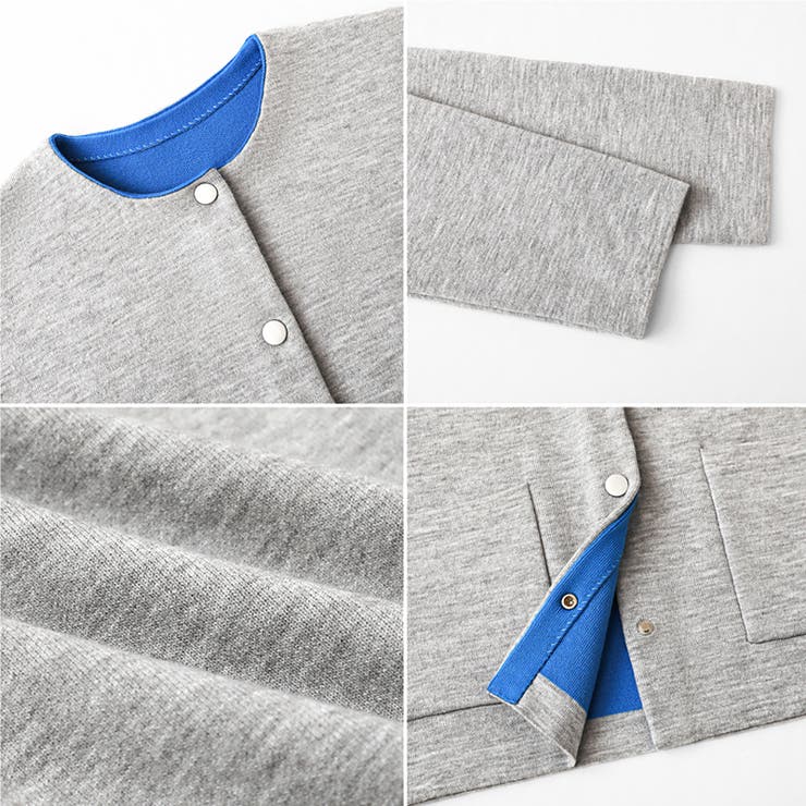 裏配色カーディガン 配色カーディガン ニットカーディガン | COCOMOMO | 詳細画像49 