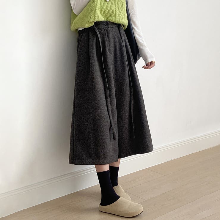 ガウチョパンツ ワイドパンツ ワイドクロップドパンツ | COCOMOMO | 詳細画像10 