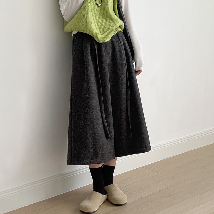 ガウチョパンツ ワイドパンツ ワイドクロップドパンツ | COCOMOMO | 詳細画像12 