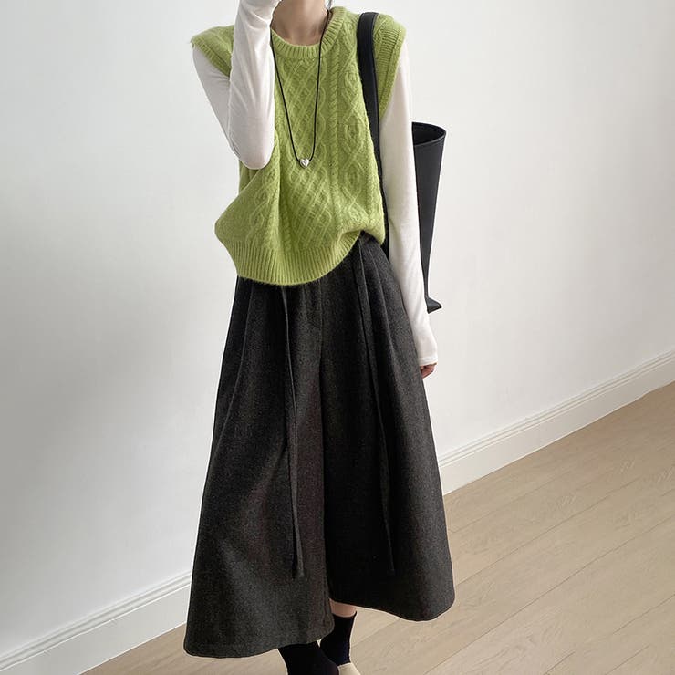 ガウチョパンツ ワイドパンツ ワイドクロップドパンツ | COCOMOMO | 詳細画像14 