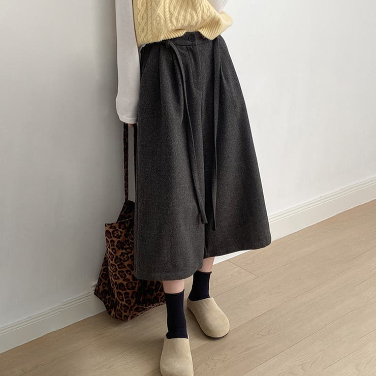 ガウチョパンツ ワイドパンツ ワイドクロップドパンツ | COCOMOMO | 詳細画像15 