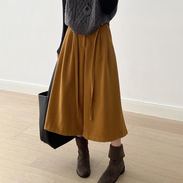 ガウチョパンツ ワイドパンツ ワイドクロップドパンツ | COCOMOMO | 詳細画像2 