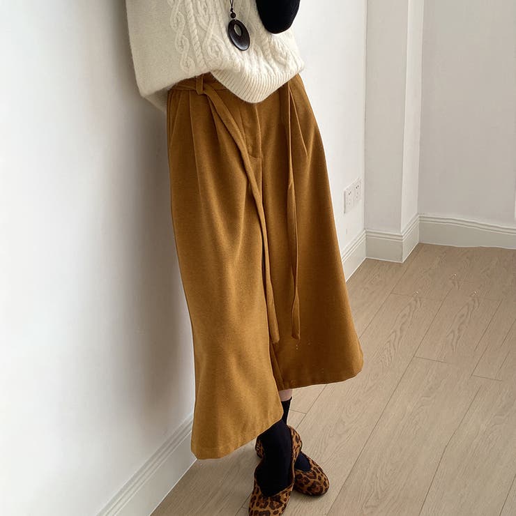 ガウチョパンツ ワイドパンツ ワイドクロップドパンツ | COCOMOMO | 詳細画像4 