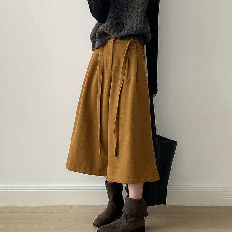 ガウチョパンツ ワイドパンツ ワイドクロップドパンツ | COCOMOMO | 詳細画像7 