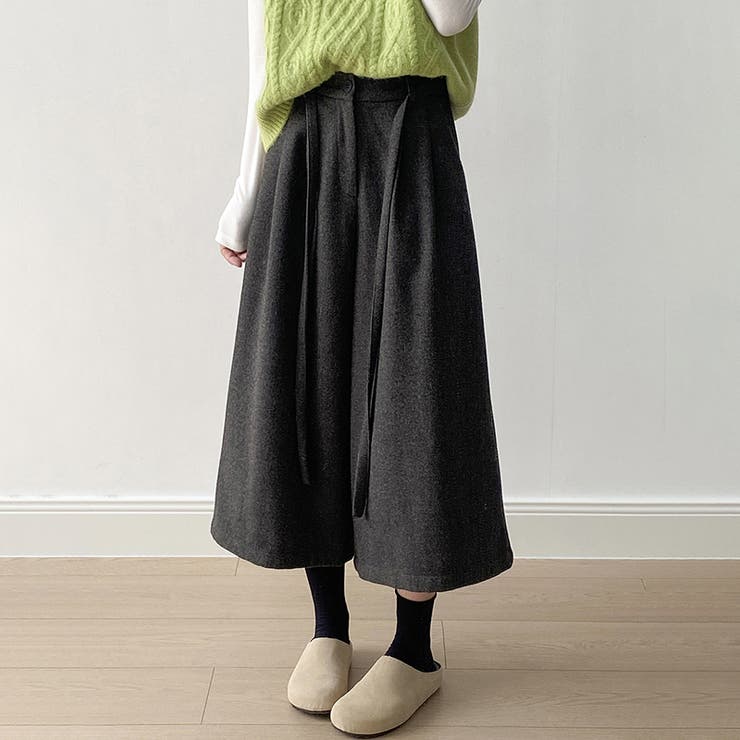 ガウチョパンツ ワイドパンツ ワイドクロップドパンツ | COCOMOMO | 詳細画像9 