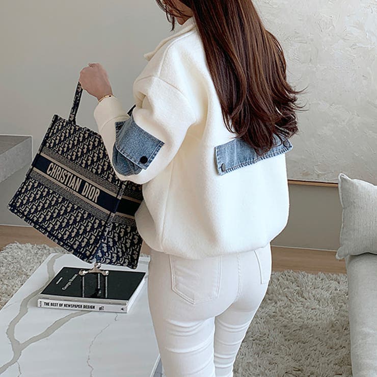 デニム切り替えブルゾン デニムドッキング ブルゾン | COCOMOMO | 詳細画像23 