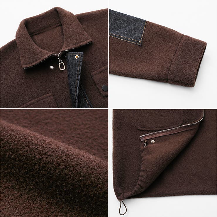 デニム切り替えブルゾン デニムドッキング ブルゾン | COCOMOMO | 詳細画像26 