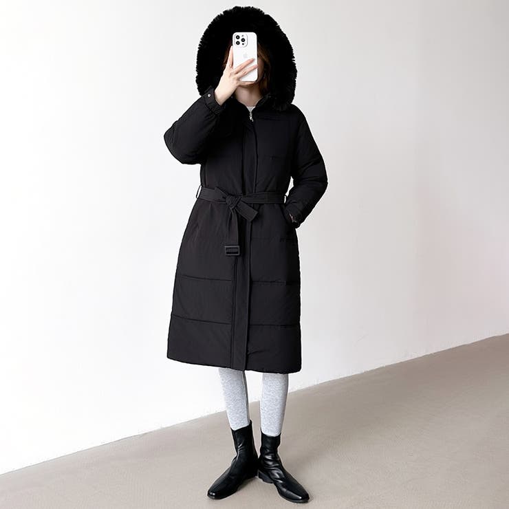 ファー付き中綿ロングコート ロングコート 中綿コート | COCOMOMO | 詳細画像9 