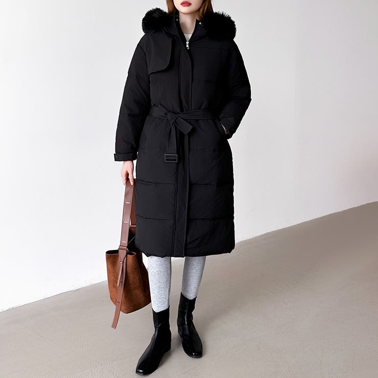 ファー付き中綿ロングコート ロングコート 中綿コート | COCOMOMO | 詳細画像12 